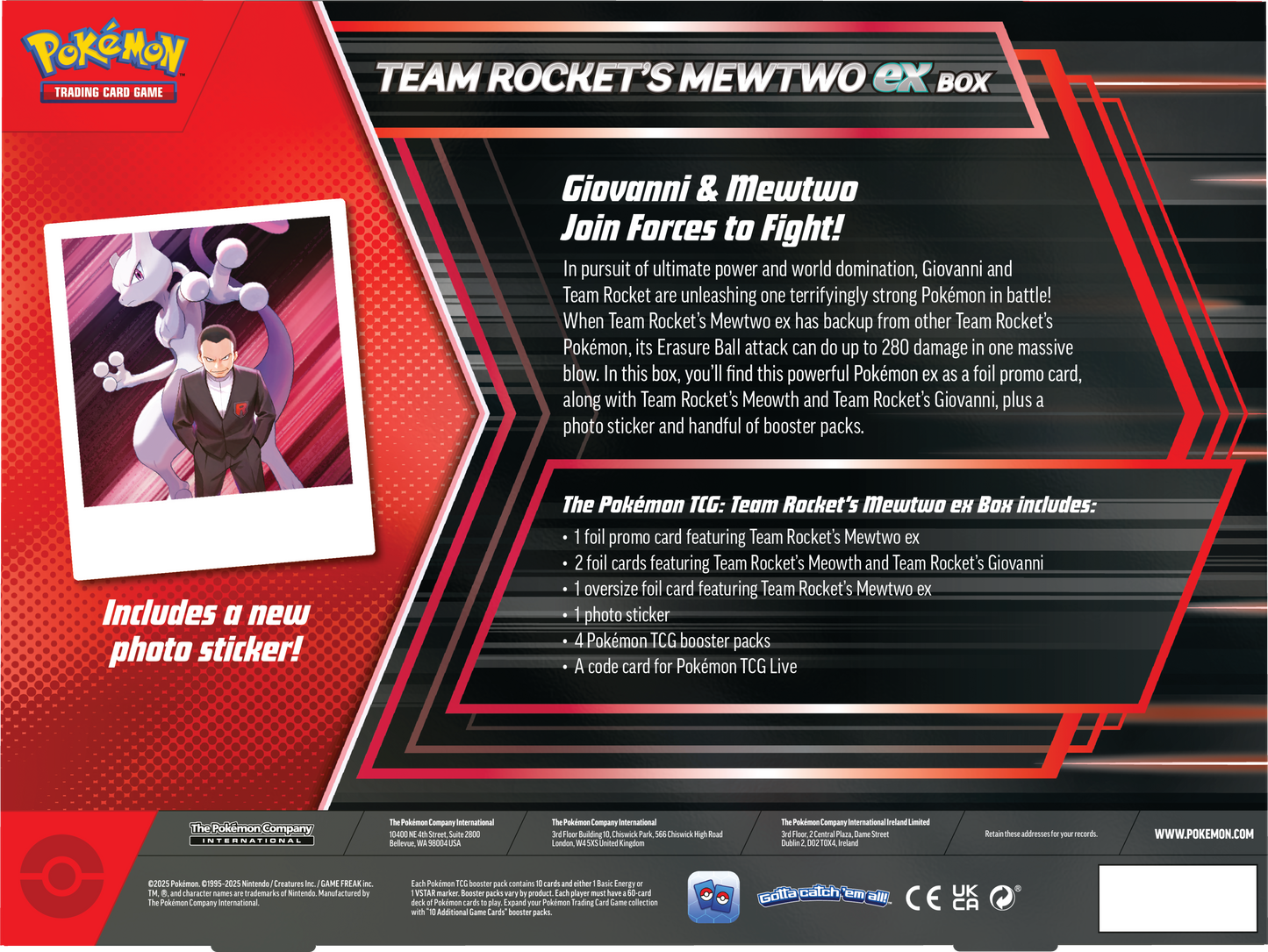 Pokémon TCG: Team Rocket’s Mewtwo ex Box