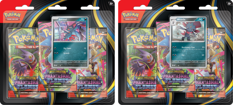 Pokémon TCG: Mega Evolution Phantasmal Flames - 3 Pack