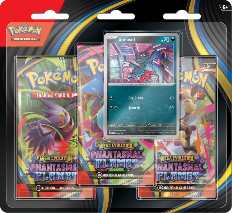 Pokémon TCG: Mega Evolution Phantasmal Flames - 3 Pack