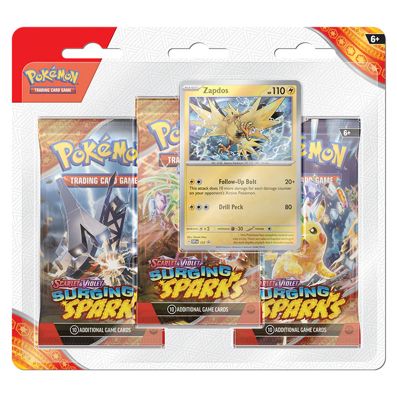 Pokémon TCG: Scarlet & Violet — Surging Sparks 3-Pack Blister